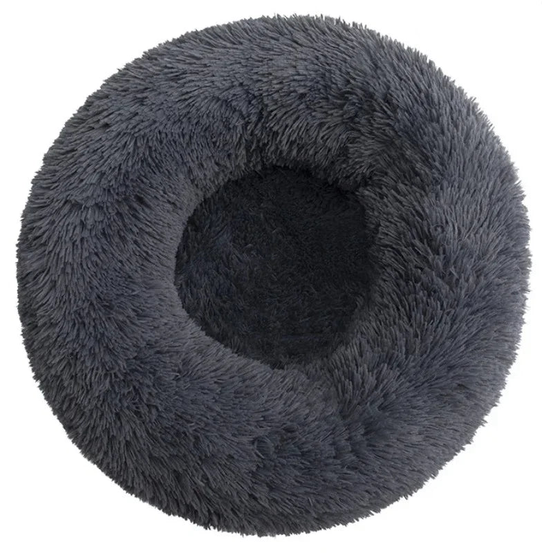 Plush Round Pet Bed – Soft & Cozy for Dogs & Cats