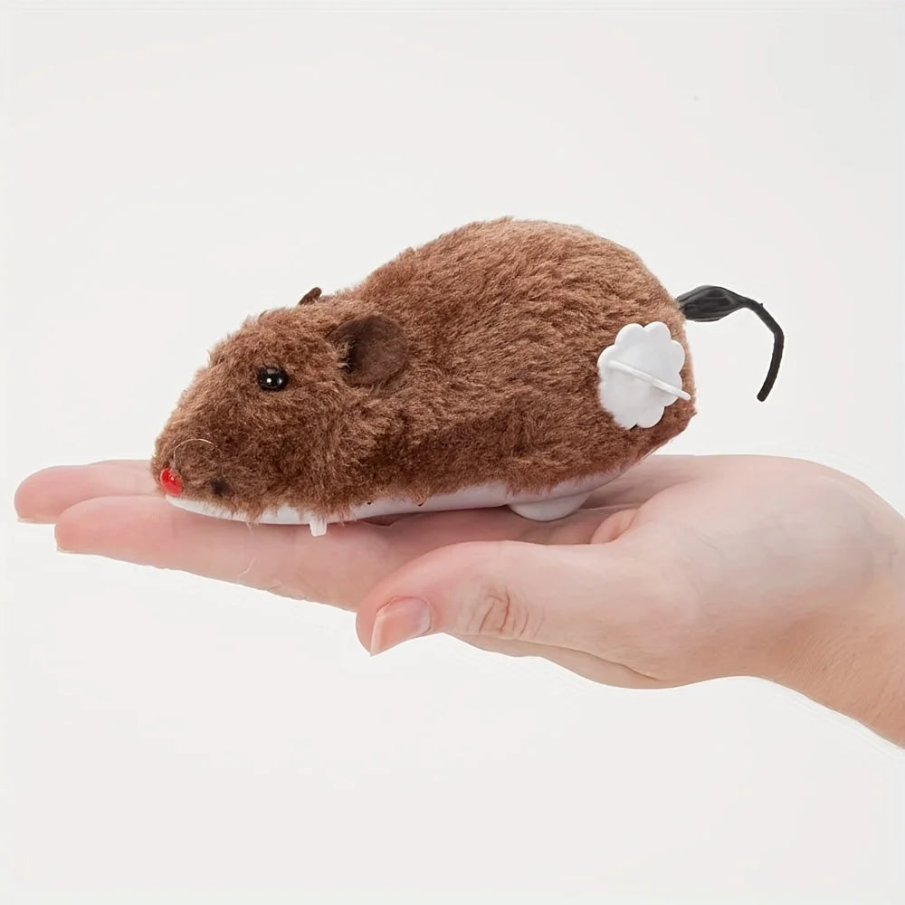 Plush Wind-Up Mouse Toy